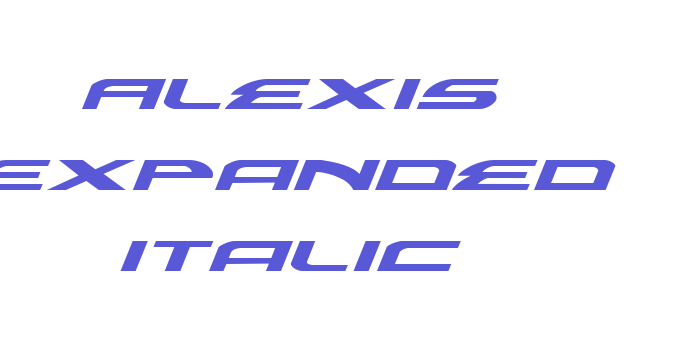 Alexis Expanded Italic Font Download