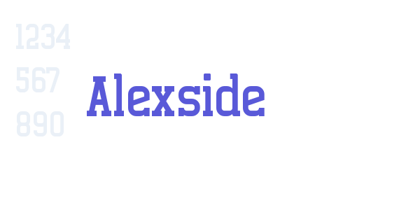 Alexside font free