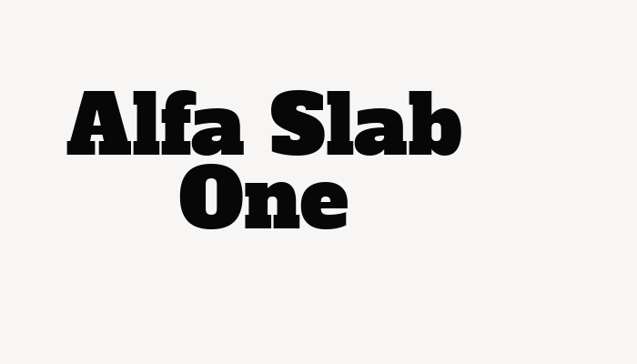 Alfa Slab One font download