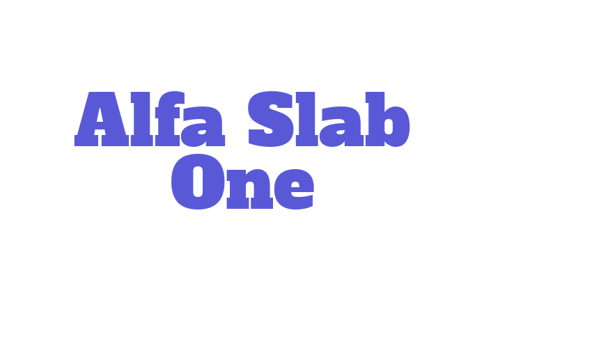 Alfa Slab One Font Download