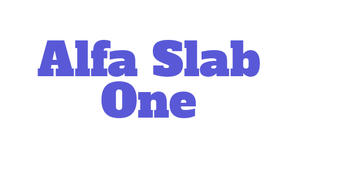 Alfa Slab One Font Download