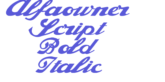 Alfaowner Script Bold Italic Font Download