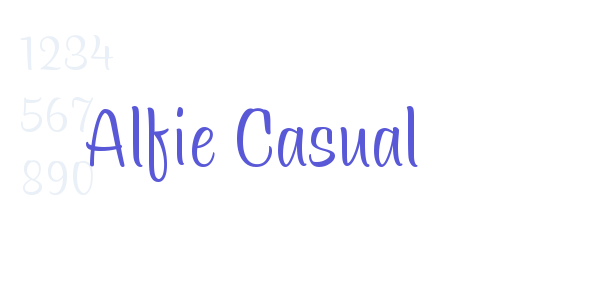 Alfie Casual font free