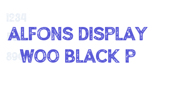 Alfons Display W00 Black P font