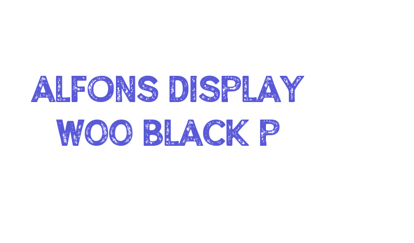 Alfons Display W00 Black P Font