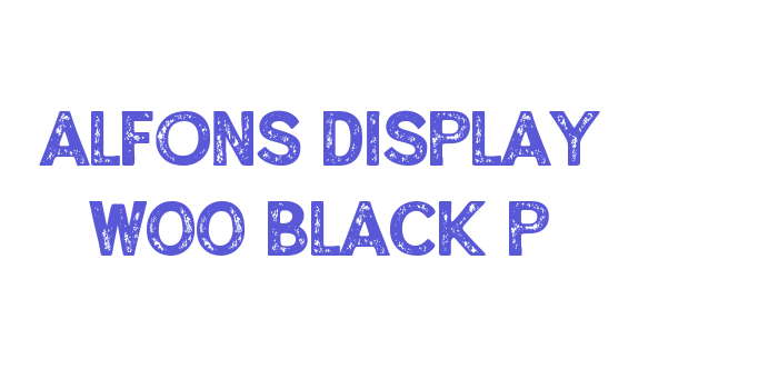 Alfons Display W00 Black P Font Download