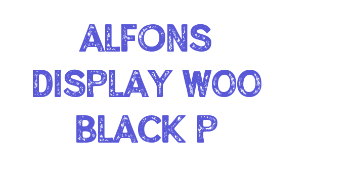 Alfons Display W00 Black P Font