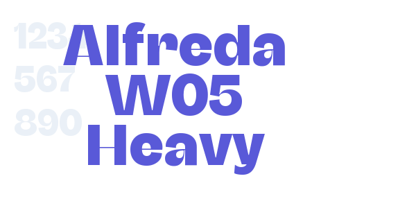 Alfreda W05 Heavy font free