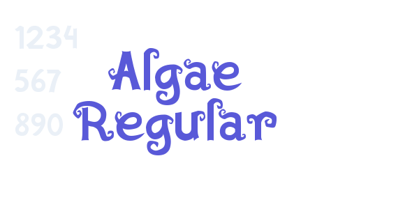 Algae Regular font free