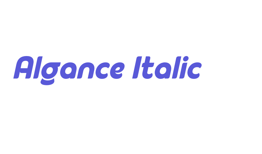 Algance Italic Font