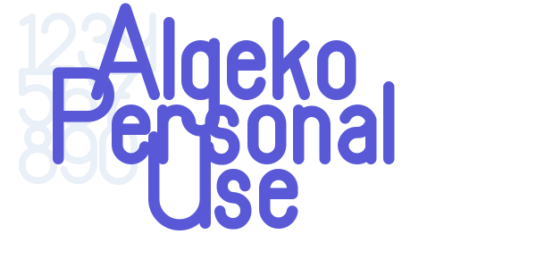 Algeko Personal Use font free