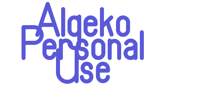 Algeko Personal Use Font Download