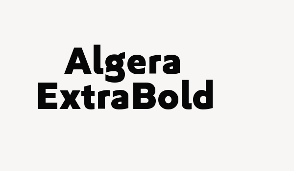 Algera ExtraBold Font