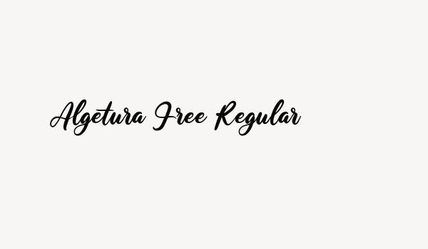 Algetura Free Regular Font