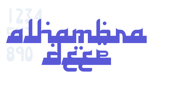 Alhambra Deep font free