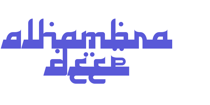 Alhambra Deep Font