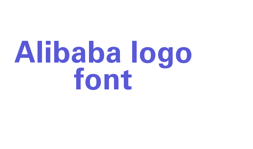 Alibaba logo font Font Download