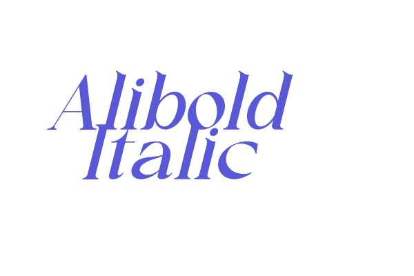 Alibold Italic Font