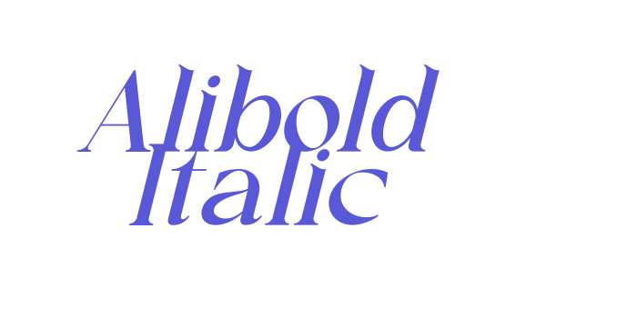 Download Alibold Italic Font