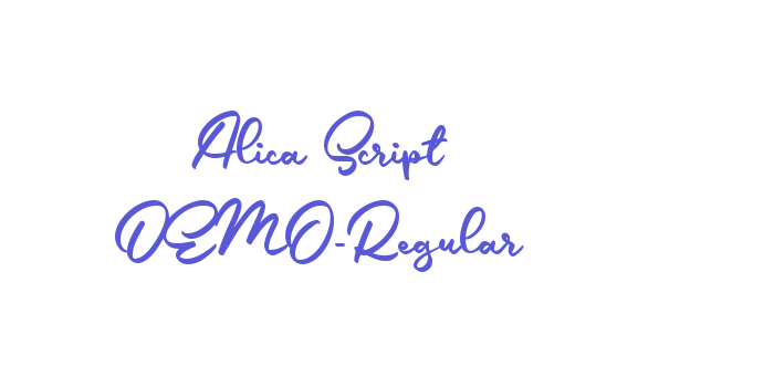 Alica Script DEMO-Regular Font Download