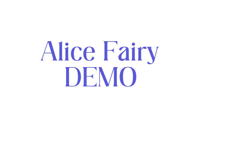 Alice Fairy DEMO Font Download