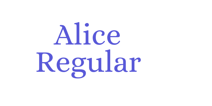 Alice Regular Font