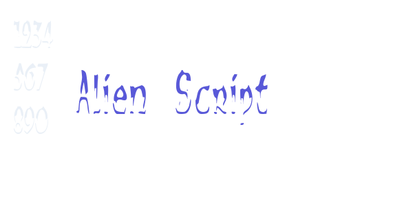 Alien Script font free