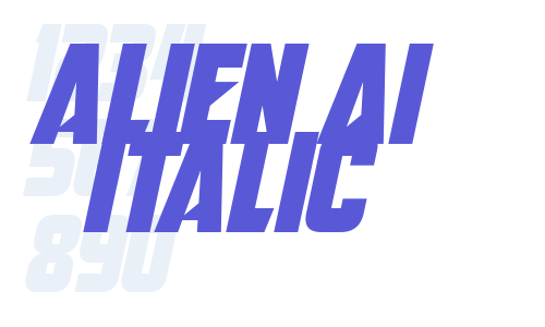 Alien AI Italic Font