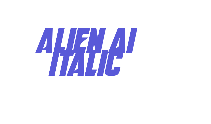 Alien AI Italic Font