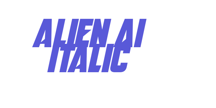 Alien AI Italic Font Download