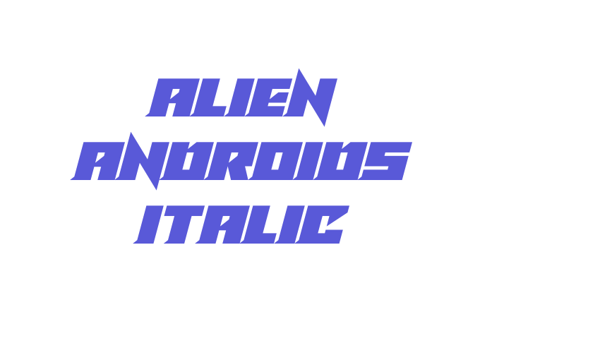 Alien Androids Italic Font