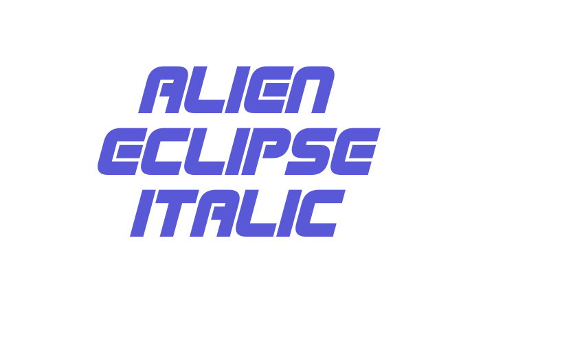 Alien Eclipse Italic Font