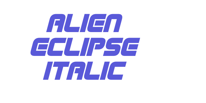 Alien Eclipse Italic Font Download