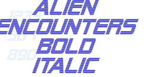 Alien Encounters Bold Italic-font-download