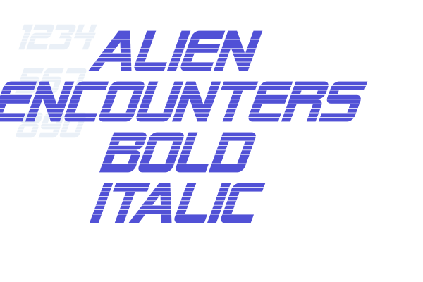 Alien Encounters Bold Italic