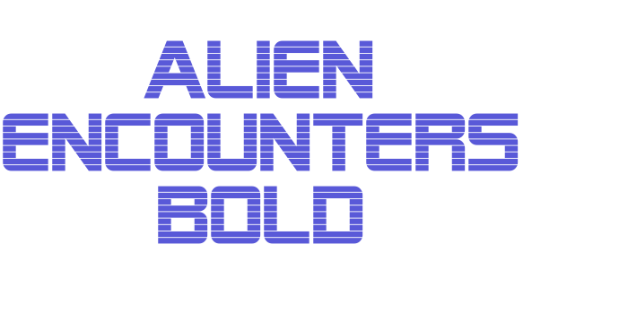 Alien Encounters Bold Font Download