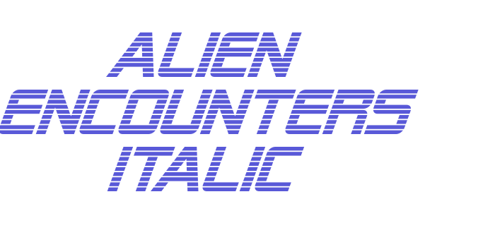 Alien Encounters Italic Font Download