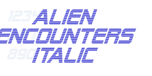 Alien Encounters Italic-font-download