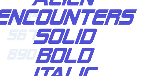 Alien Encounters Solid Bold Italic-font-download