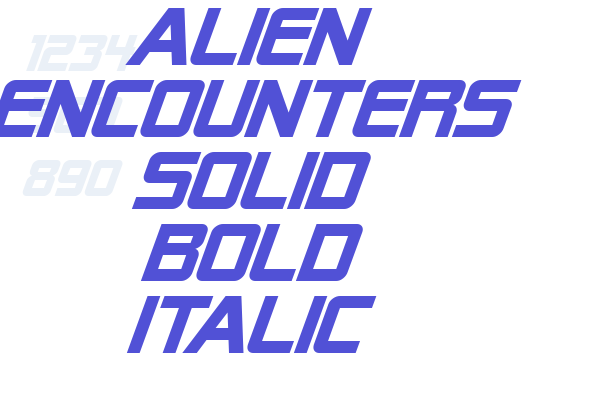 Alien Encounters Solid Bold Italic