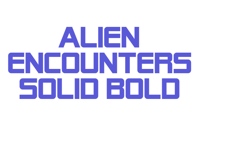 Alien Encounters Solid Bold Font Download