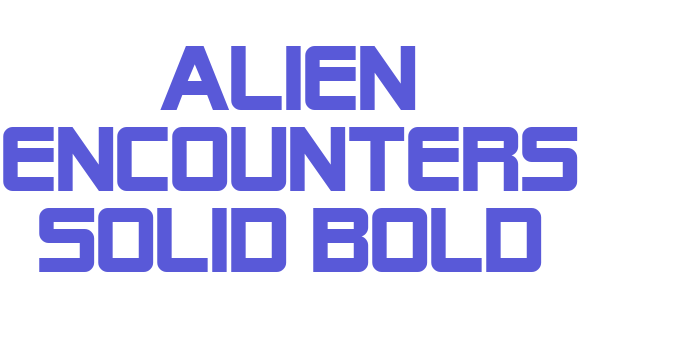 Alien Encounters Solid Bold Font Download