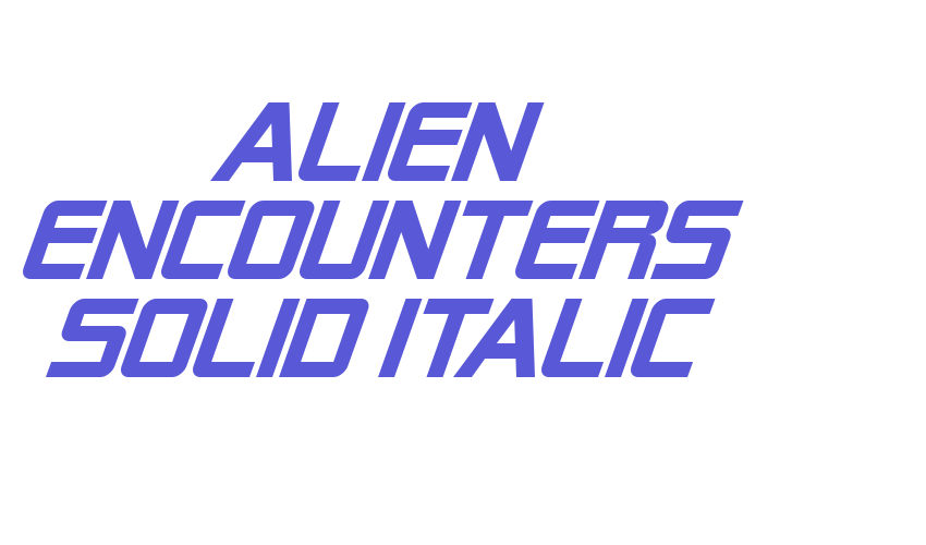 Alien Encounters Solid Italic Font Download