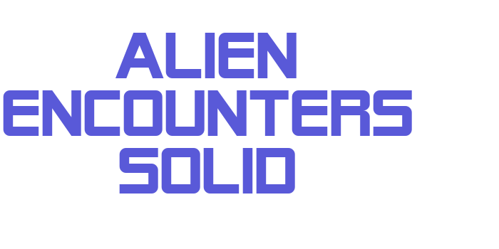 Alien Encounters Solid Font Download