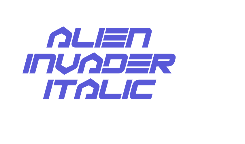 Alien Invader Italic Font