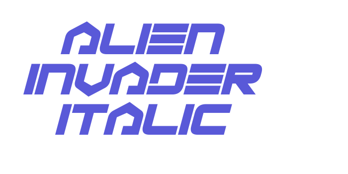 Alien Invader Italic Font Download