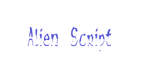 Alien Script Font