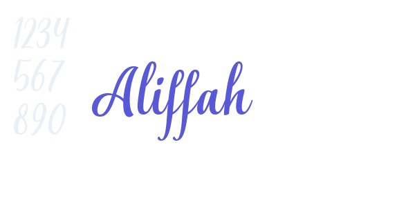 Aliffah font free