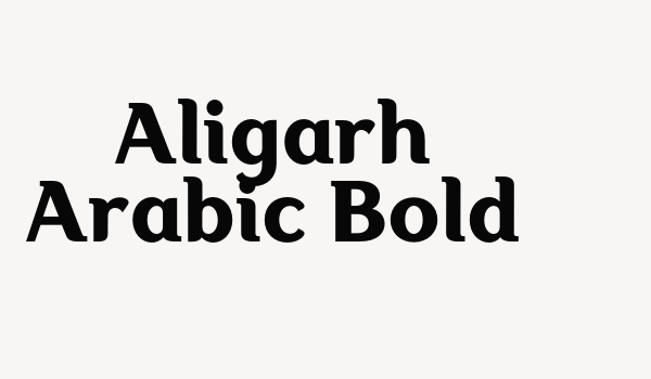 Aligarh Arabic Bold Font