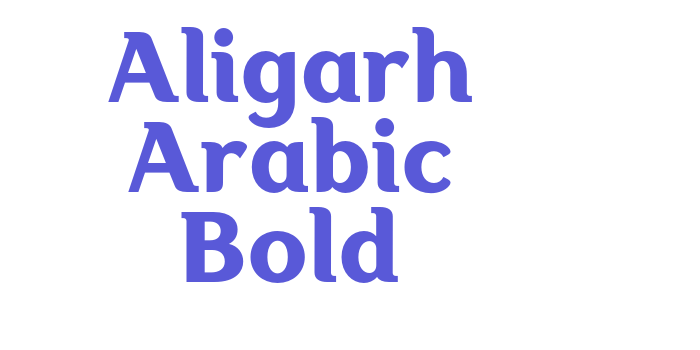 Aligarh Arabic Bold Font